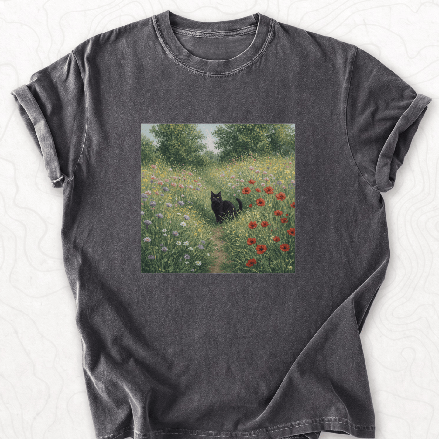 Black Cat Meadow T-shirt