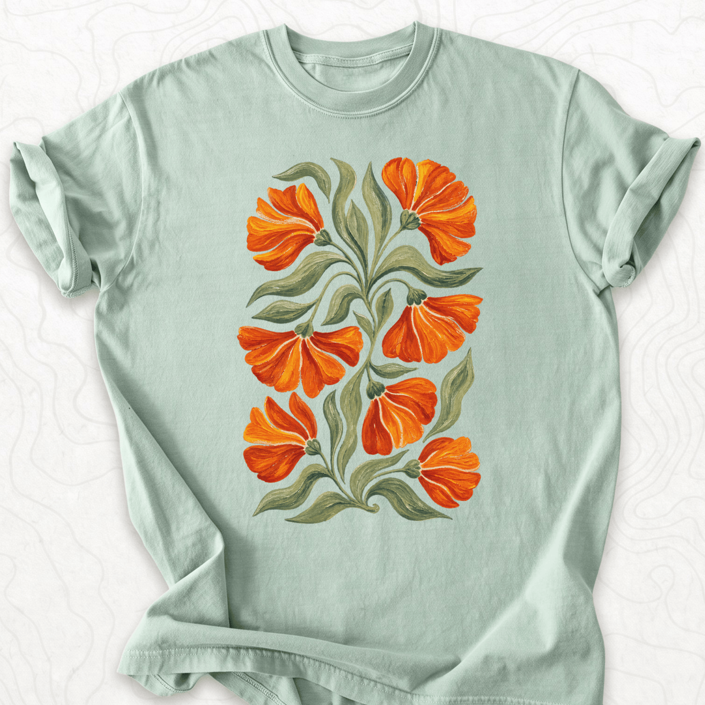Orange Floral T-shirt