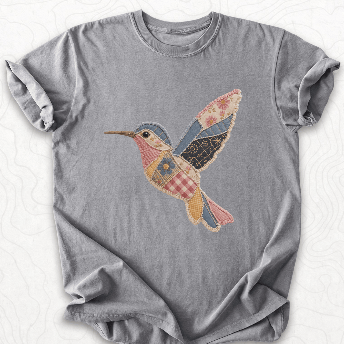 Faux Patchwork Hummingbird T-shirt