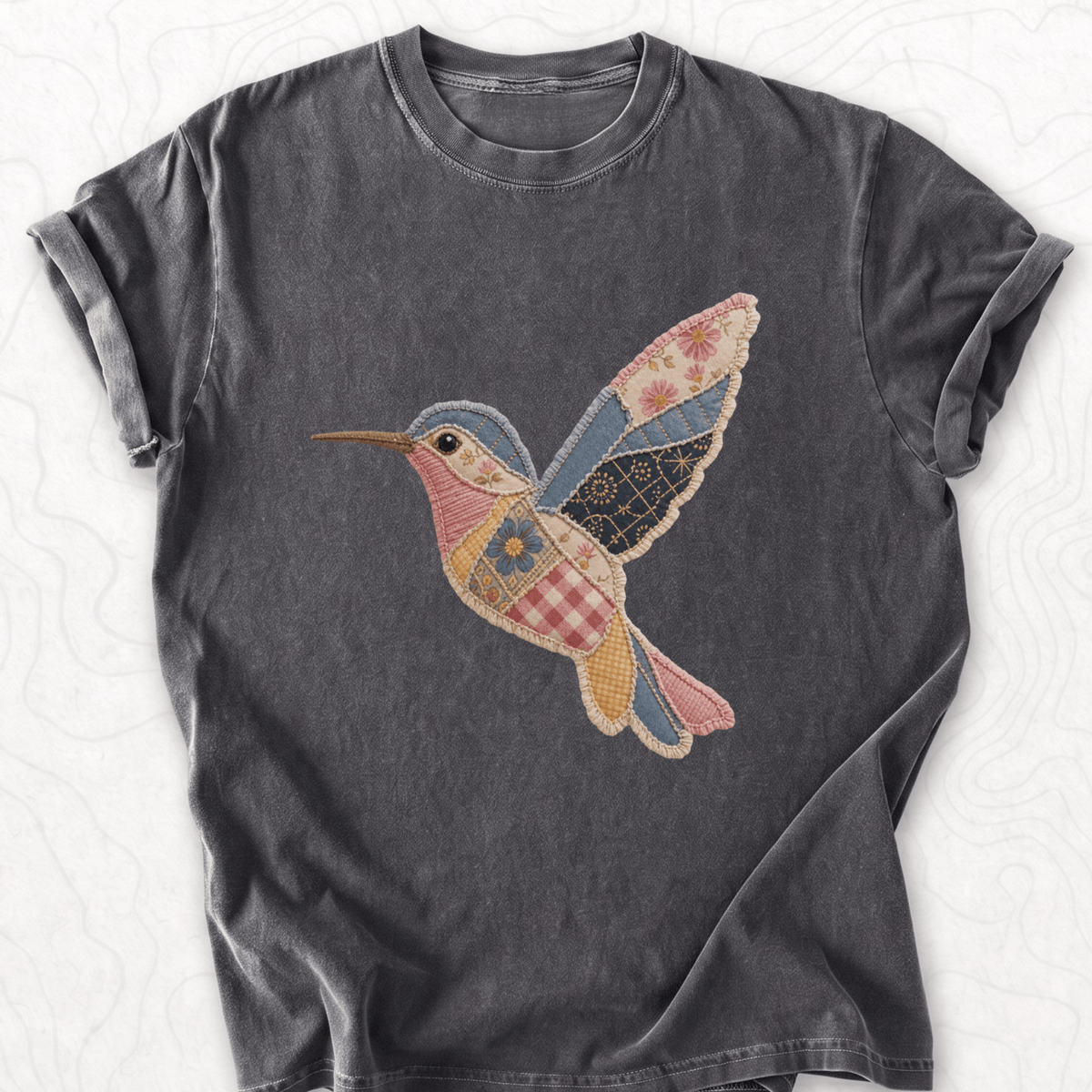 Faux Patchwork Hummingbird T-shirt