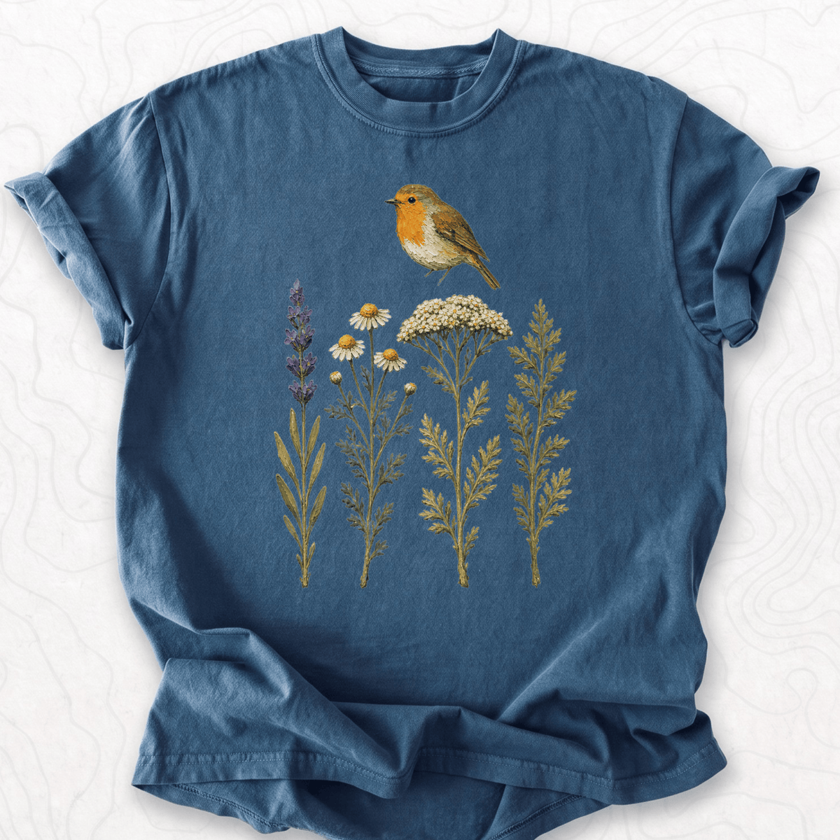 Robin Wildflowers T-shirt