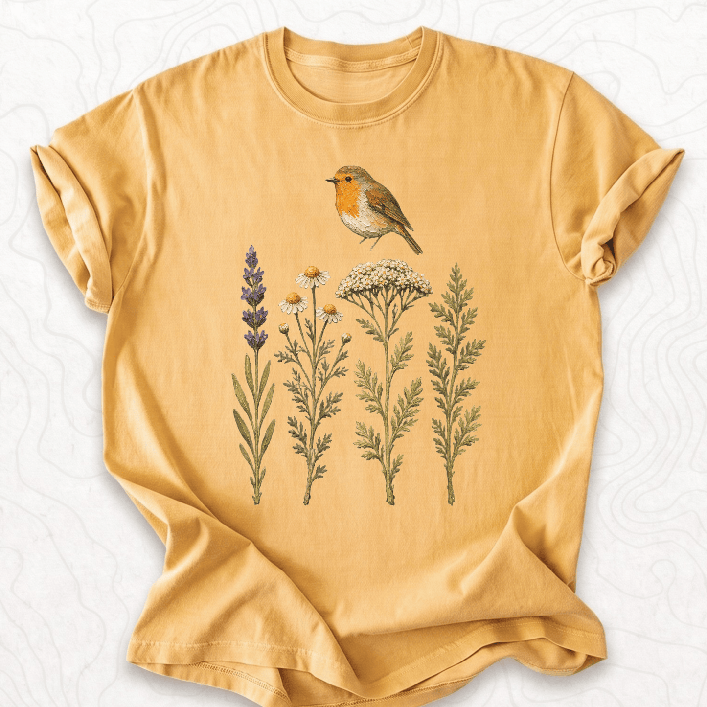 Robin Wildflowers T-shirt