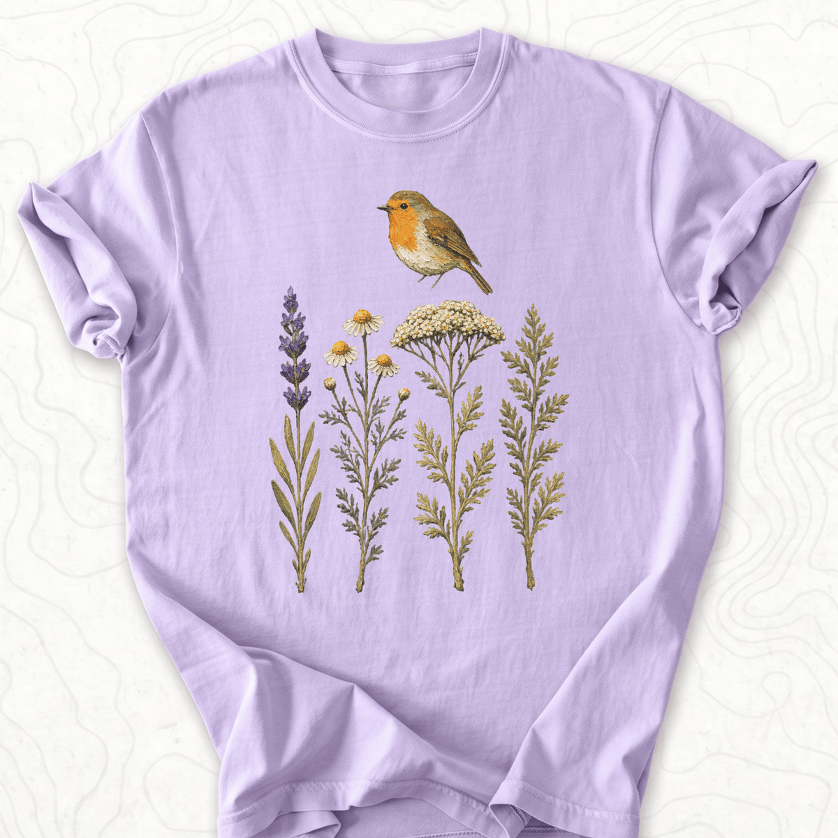 Robin Wildflowers T-shirt