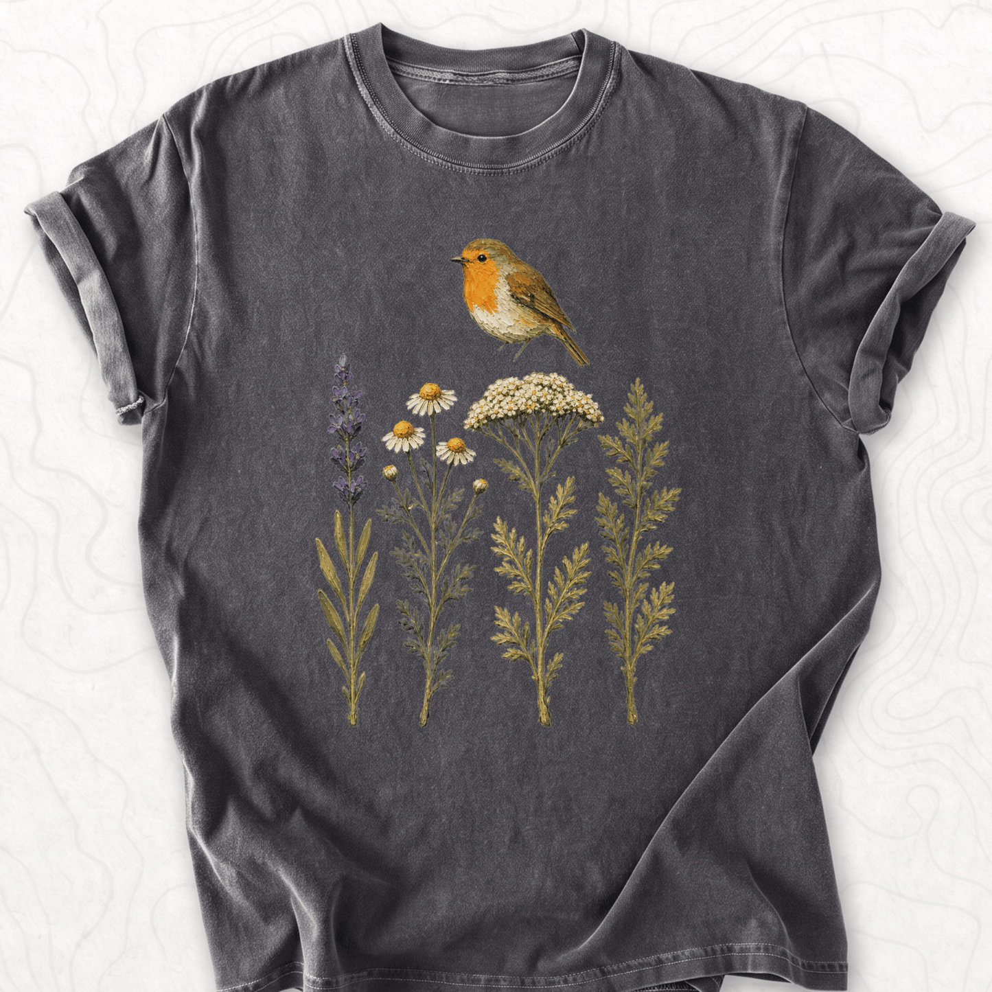 Robin Wildflowers T-shirt