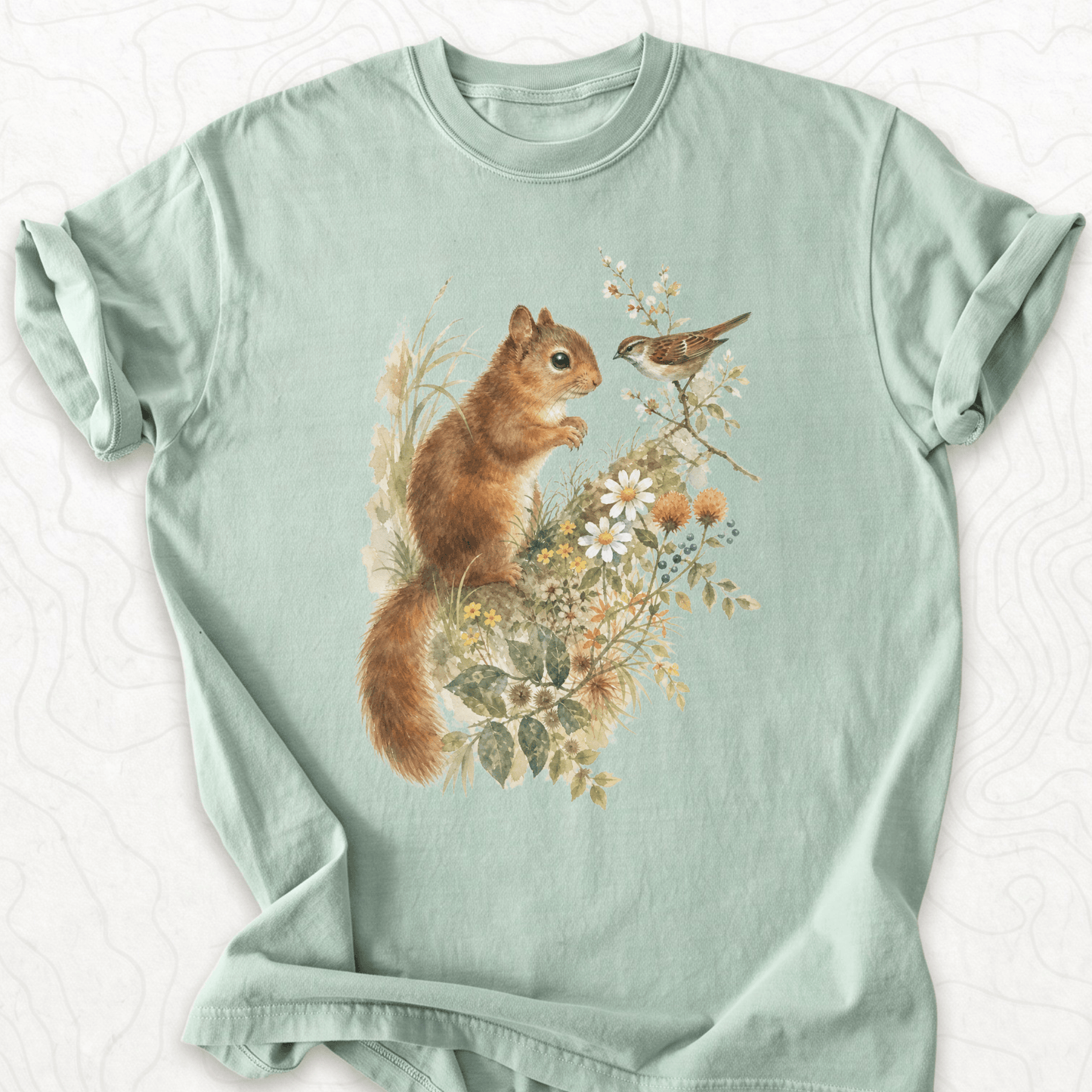Squirrel Sparrow T-shirt