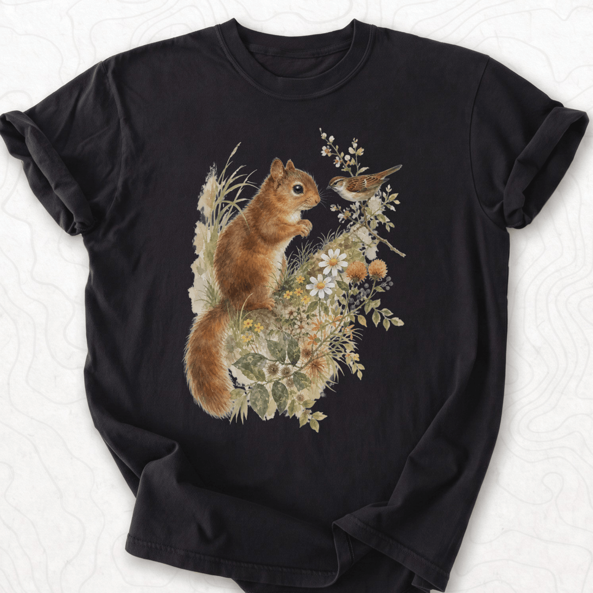 Squirrel Sparrow T-shirt