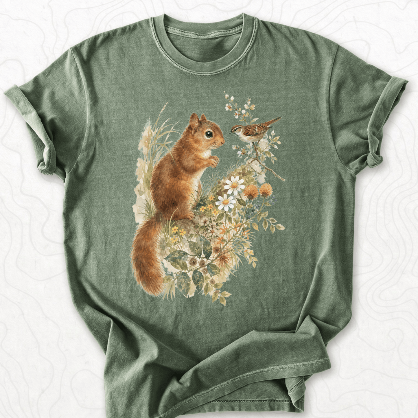 Squirrel Sparrow T-shirt