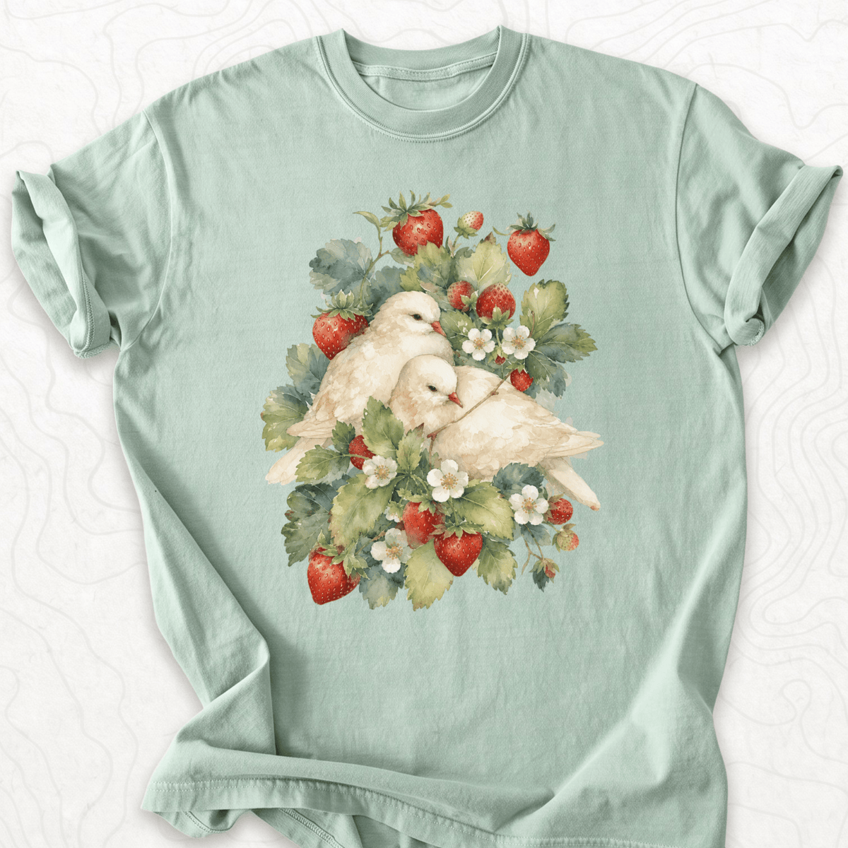 Strawberry Doves T-shirt