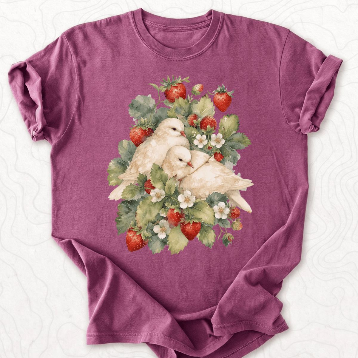 Strawberry Doves T-shirt