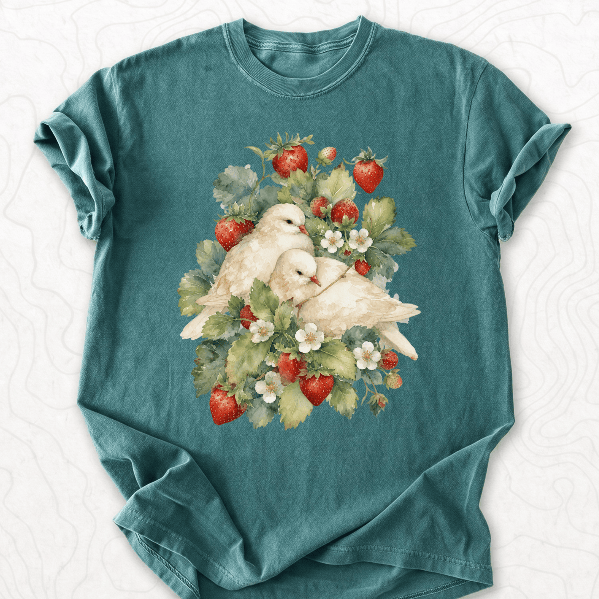 Strawberry Doves T-shirt
