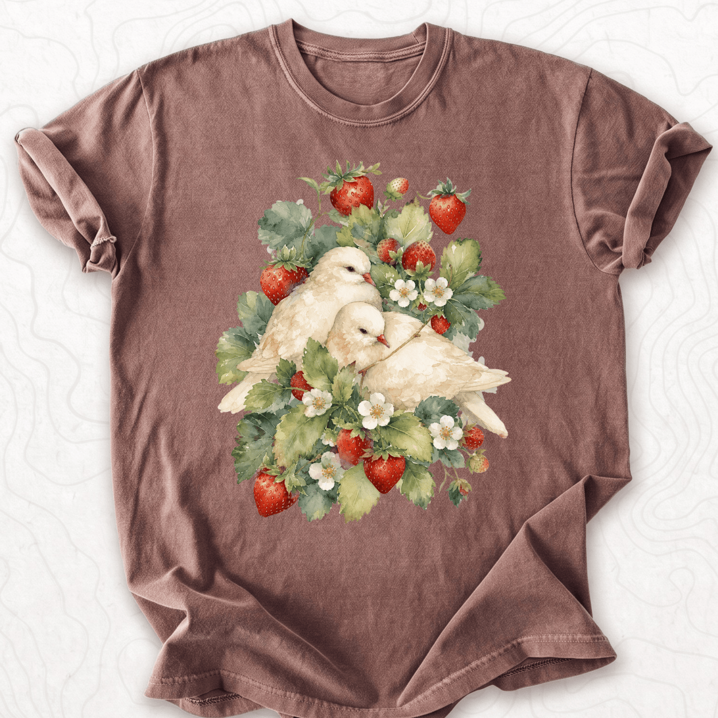 Strawberry Doves T-shirt