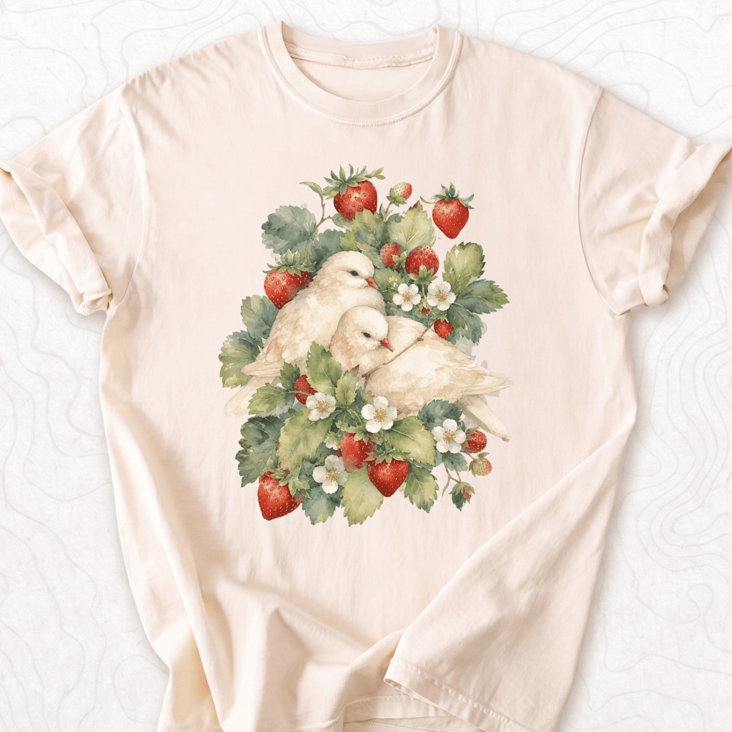 Strawberry Doves T-shirt
