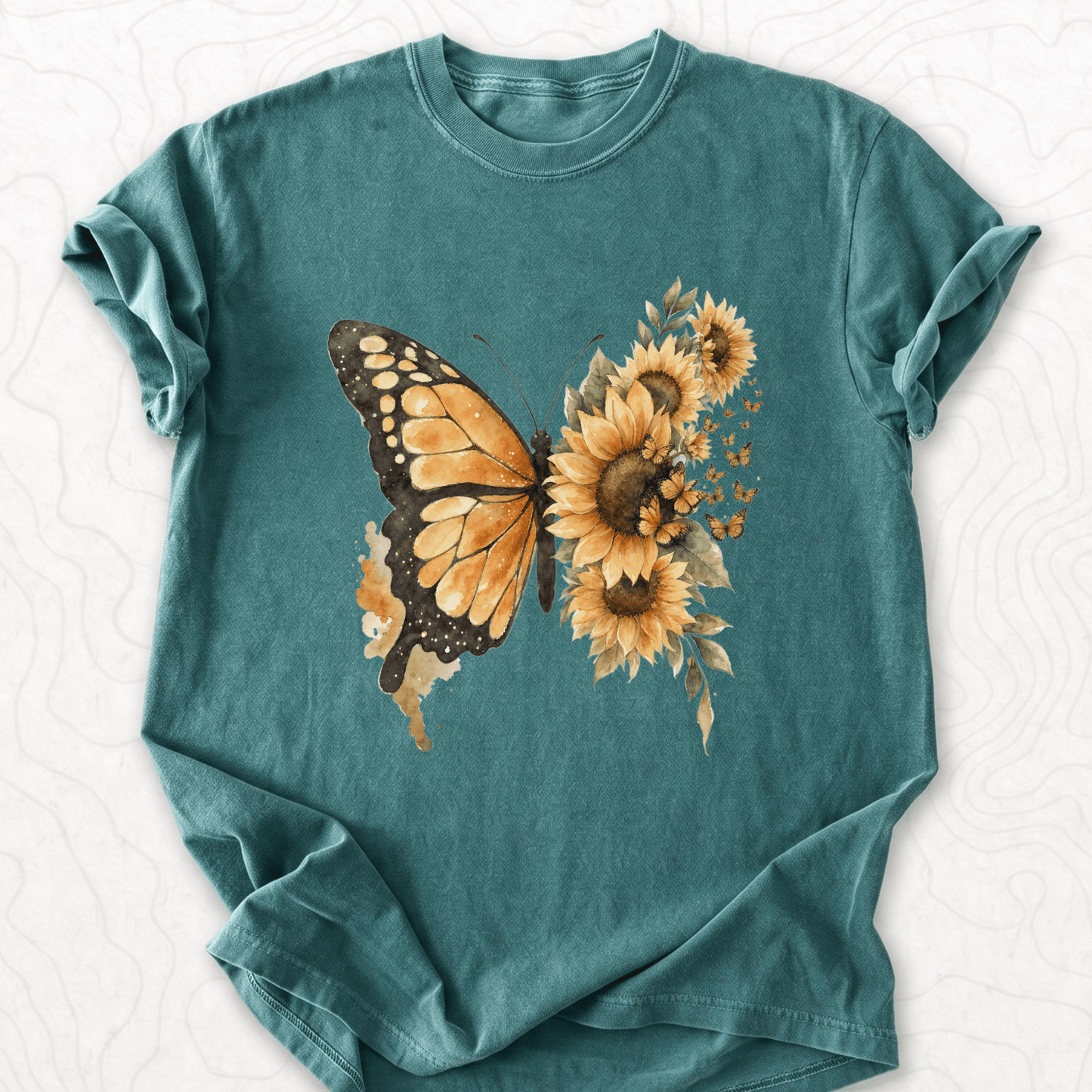 Sunflower Butterfly T-shirt