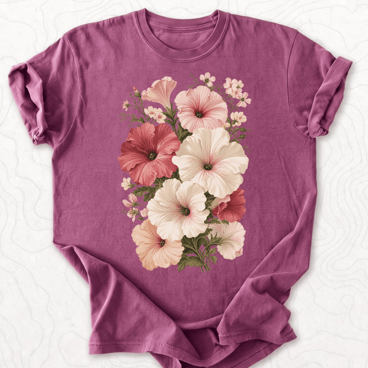 Vintage Hibiscus Bouquet T-shirt