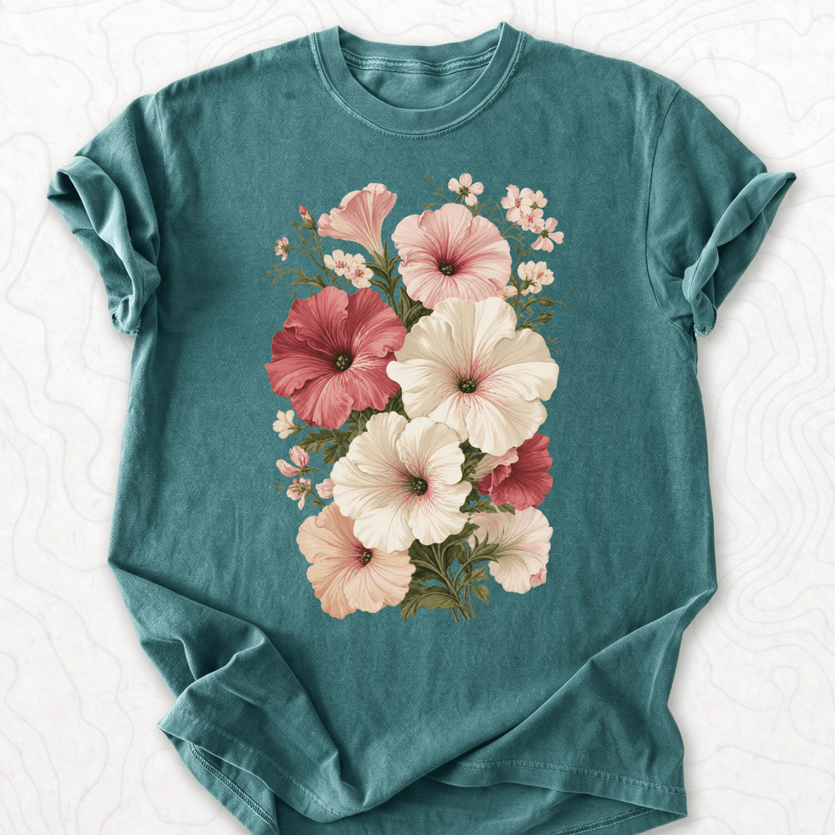 Vintage Hibiscus Bouquet T-shirt