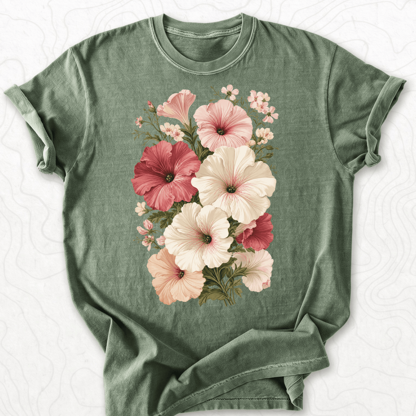 Vintage Hibiscus Bouquet T-shirt