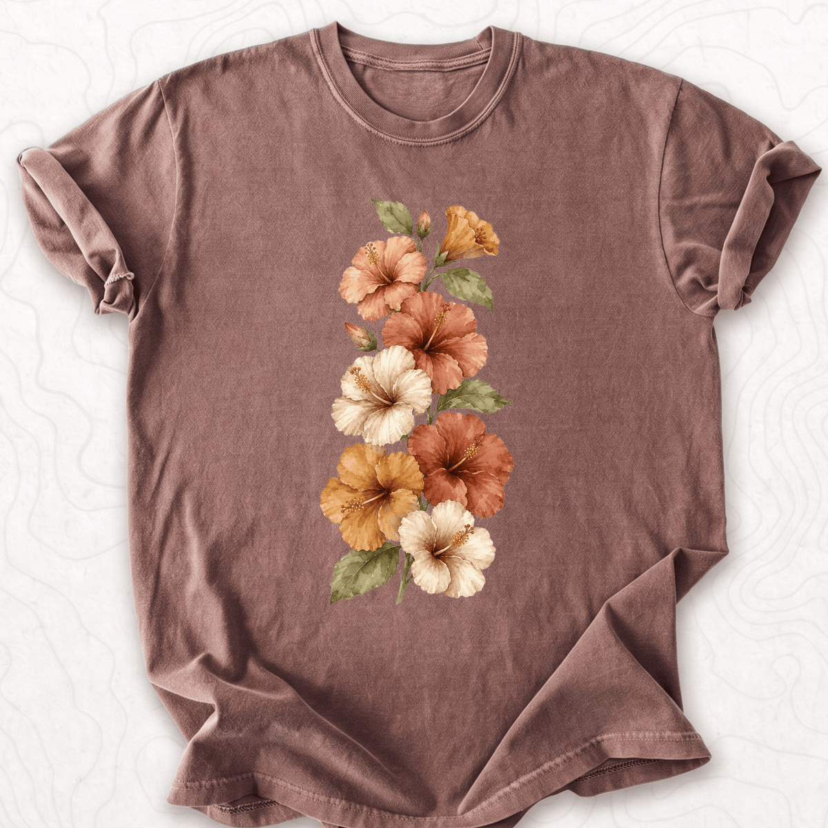 Vintage Hibiscus Flowers T-shirt