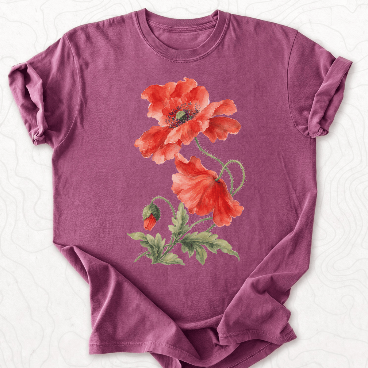 Watercolor Poppy T-shirt