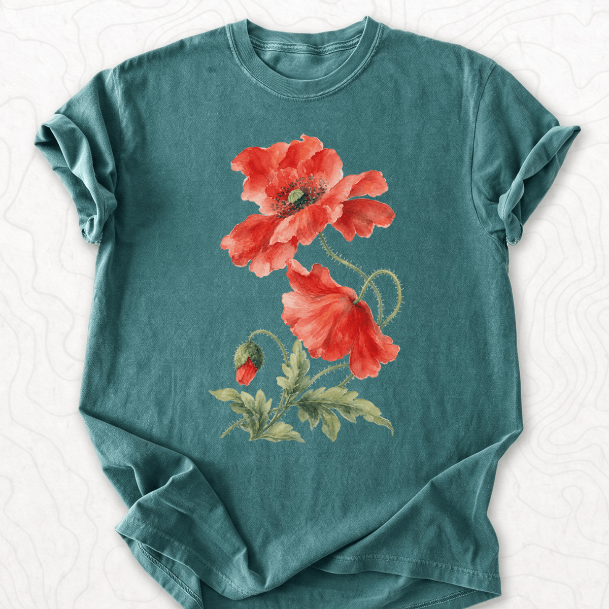 Watercolor Poppy T-shirt