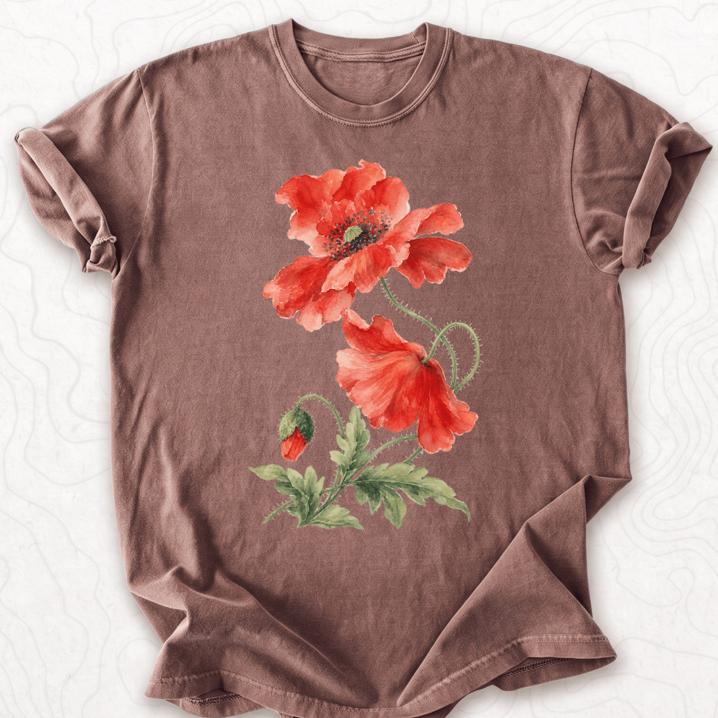 Watercolor Poppy T-shirt