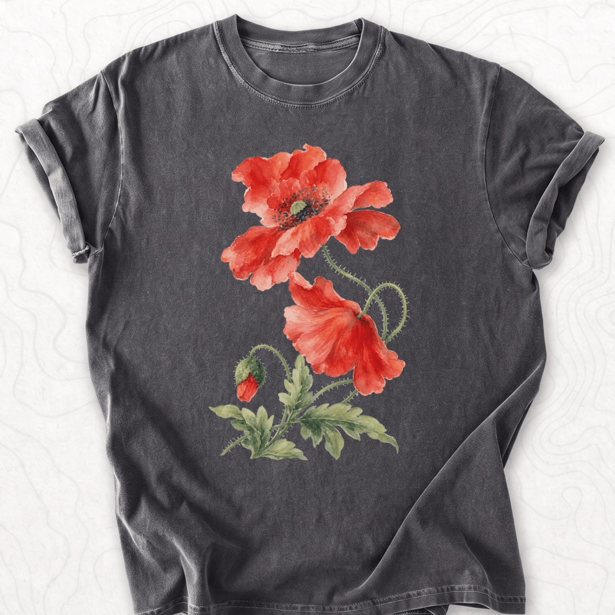 Watercolor Poppy T-shirt