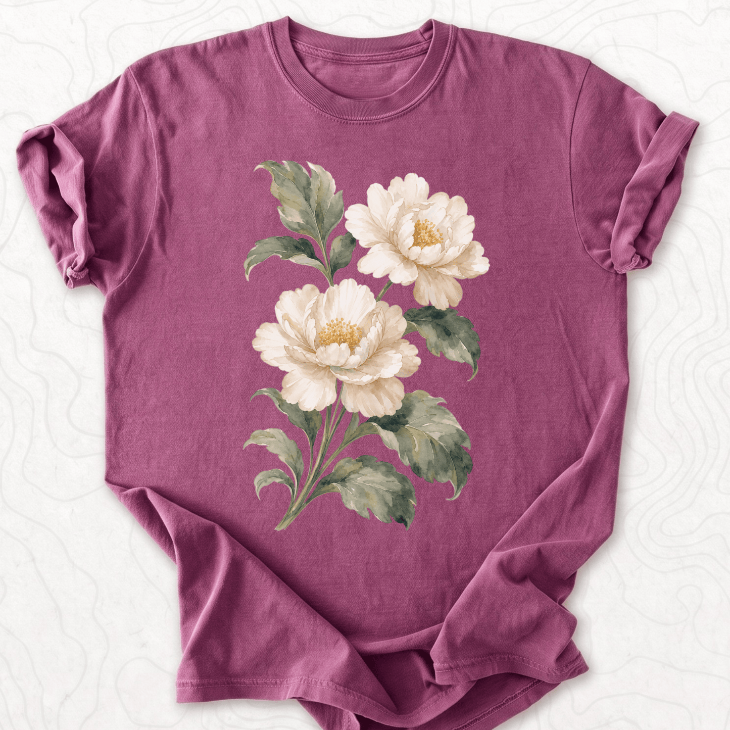 White Peonies T-shirt