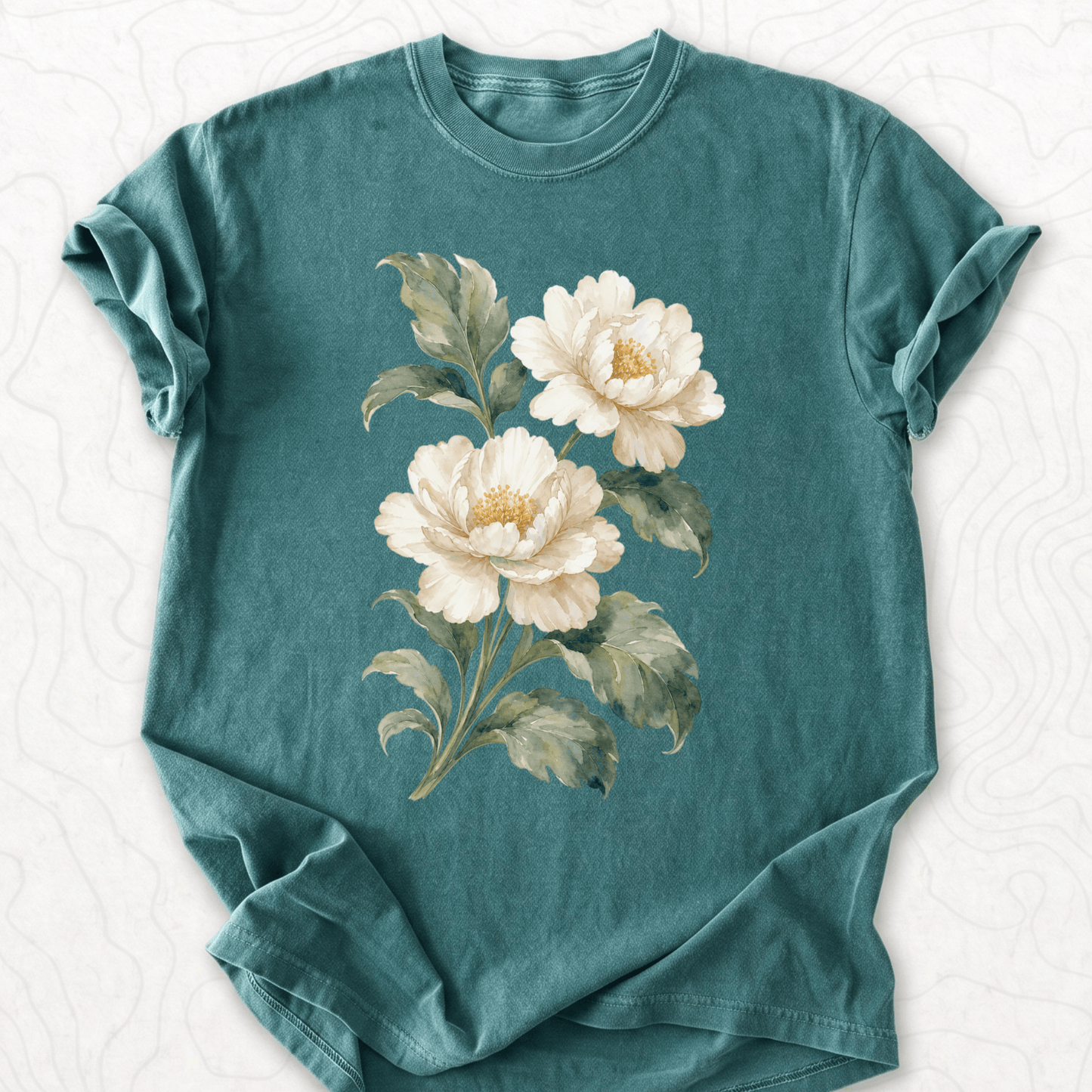 White Peonies T-shirt