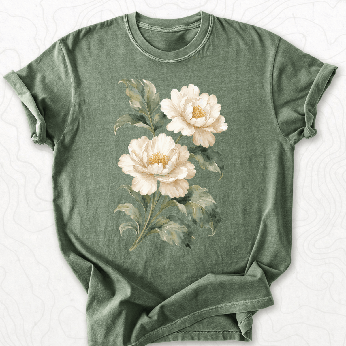 White Peonies T-shirt