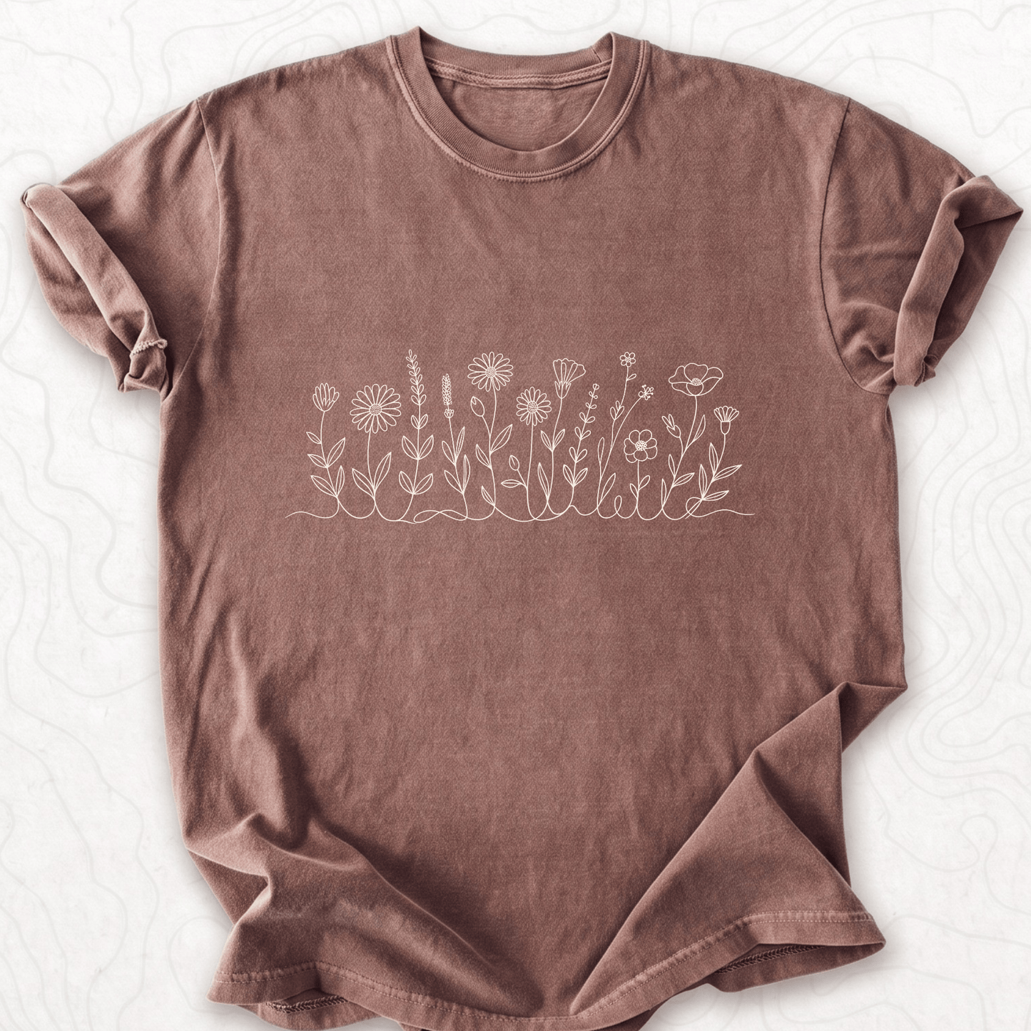 Wildflower Line Art T-shirt
