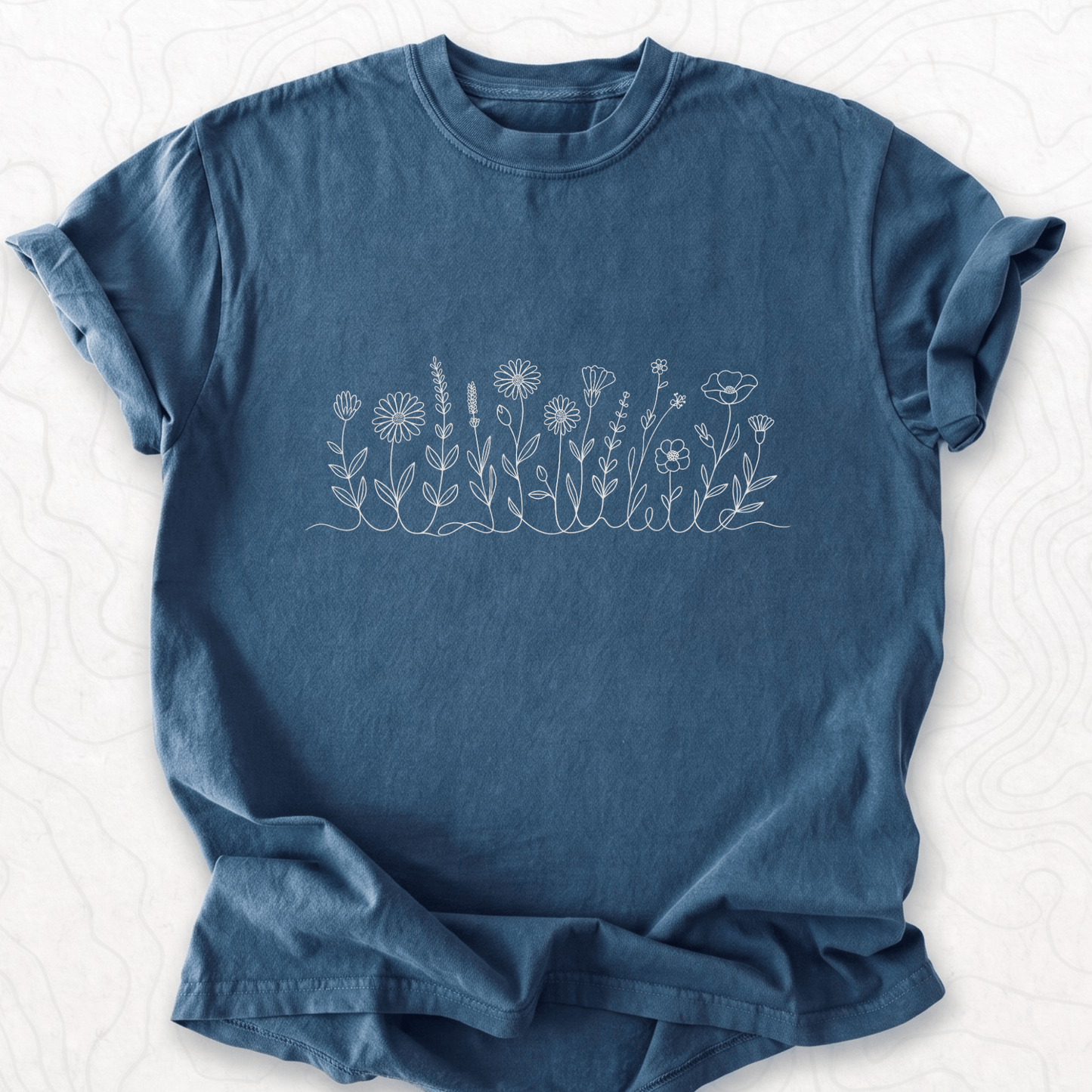 Wildflower Line Art T-shirt