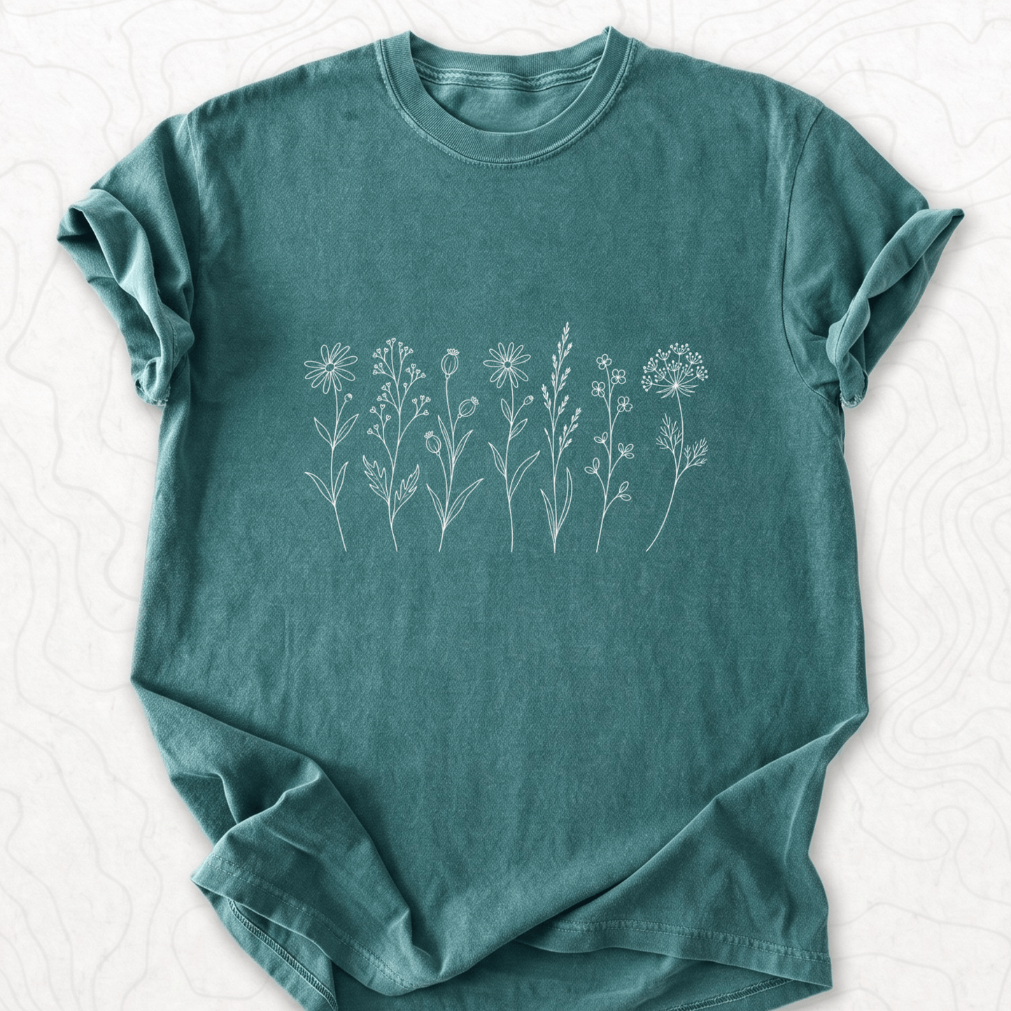 Wildflower Line Art T-shirt