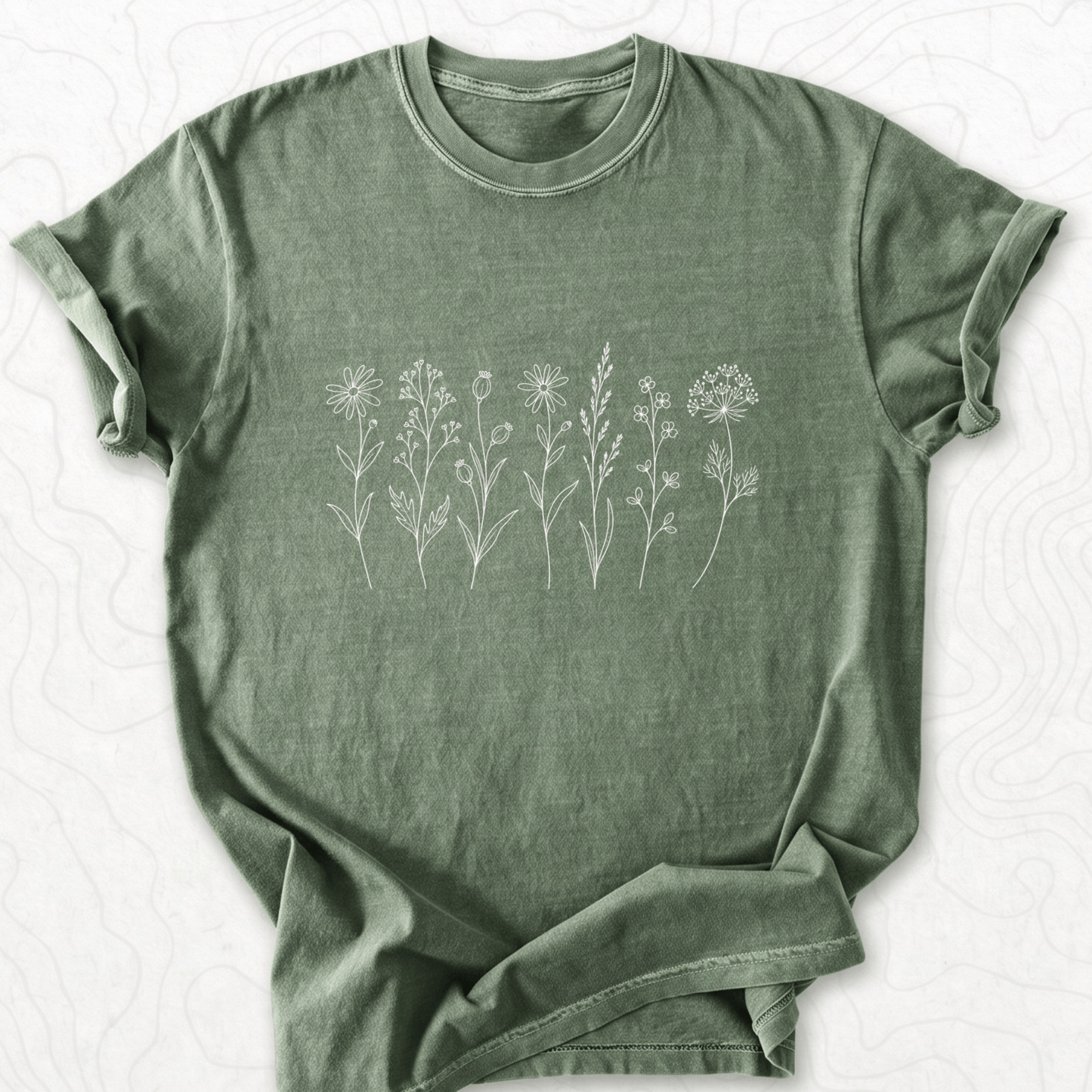 Wildflower Line Art T-shirt