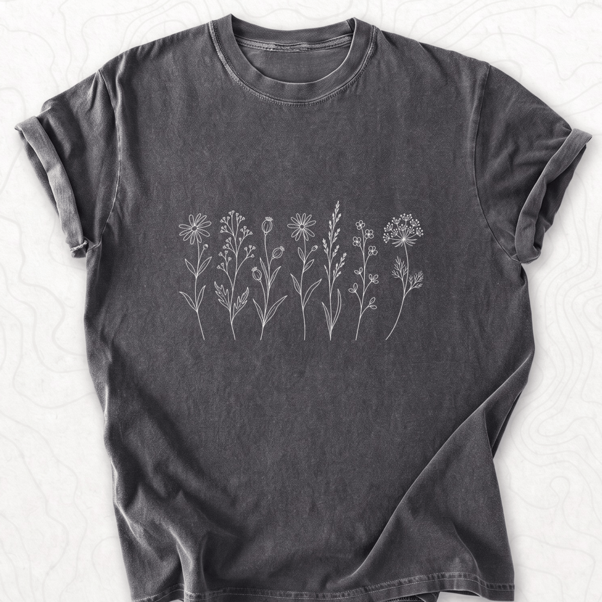 Wildflower Line Art T-shirt