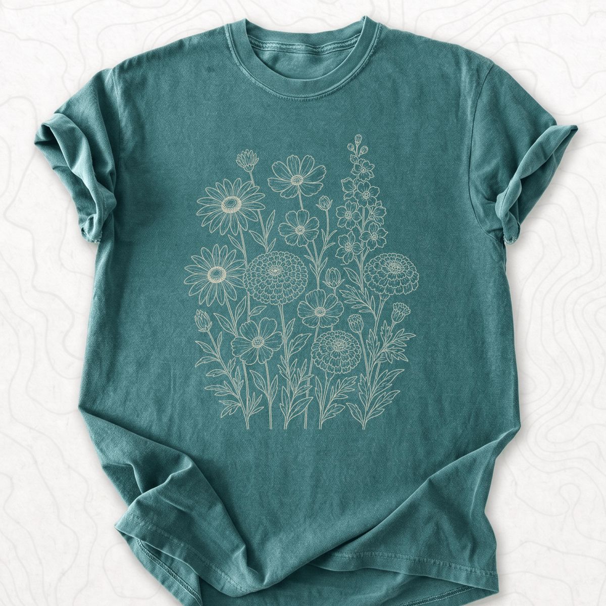 Wildflower Line Art T-shirt