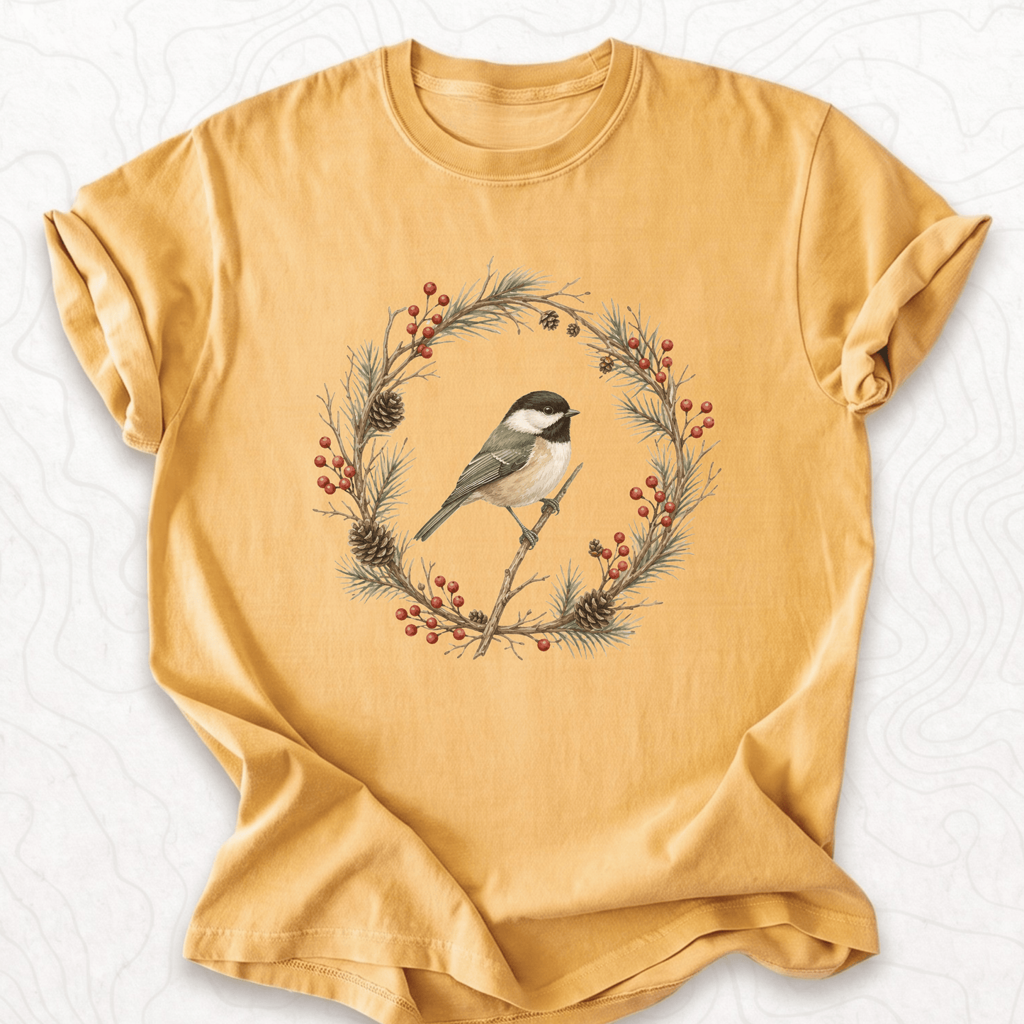 Winter Bird Wreath T-shirt