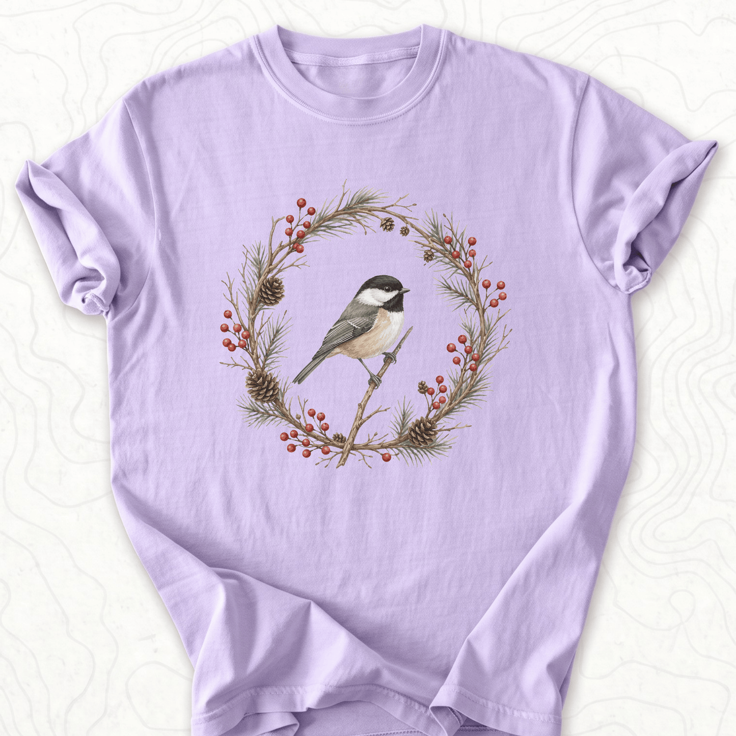 Winter Bird Wreath T-shirt