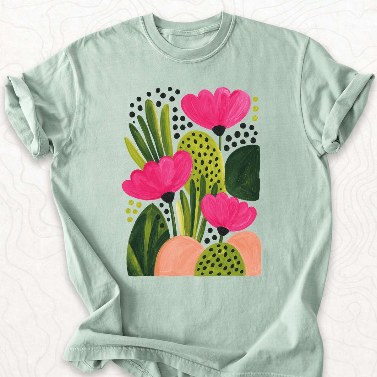 Abstract Floral T-shirt