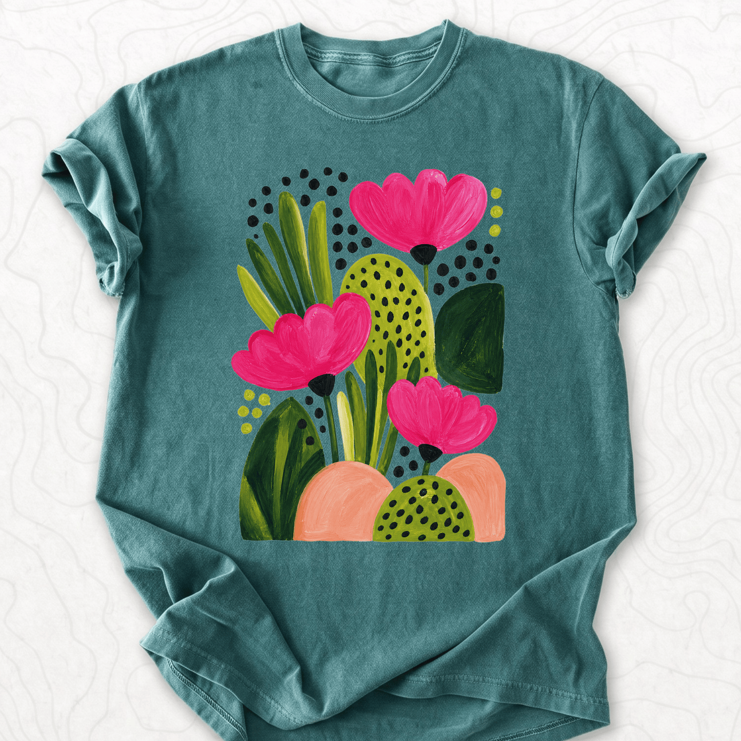 Abstract Floral T-shirt