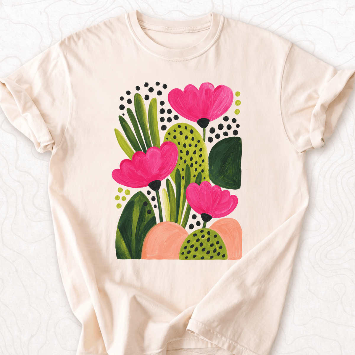 Abstract Floral T-shirt