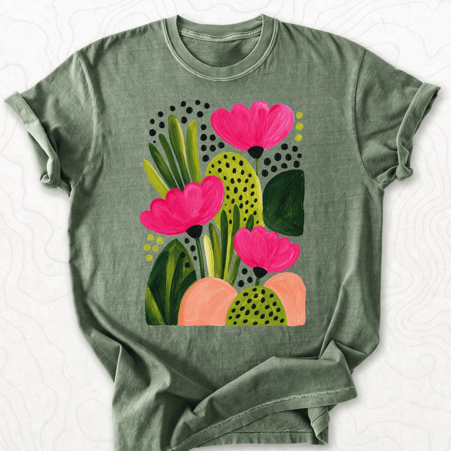 Abstract Floral T-shirt