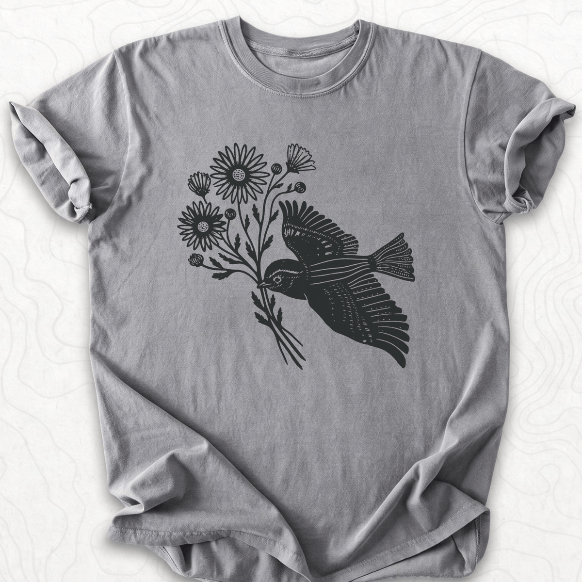 Bird And Flowers T-shirt