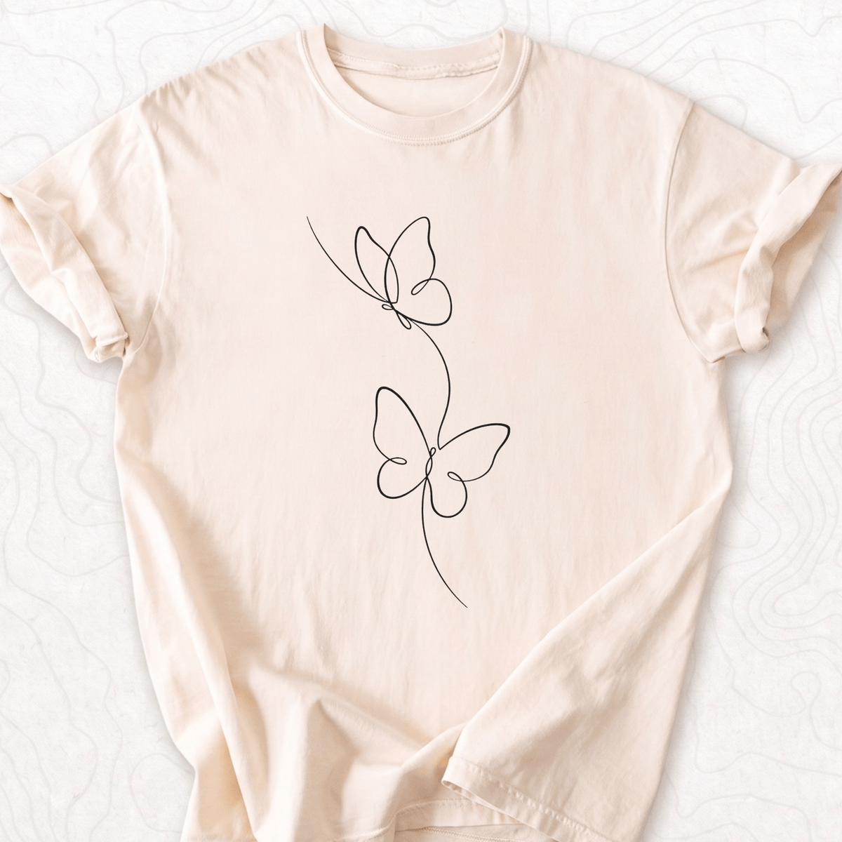 Butterfly Line Art T-shirt