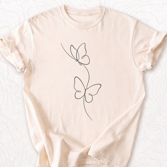Butterfly Line Art T-shirt