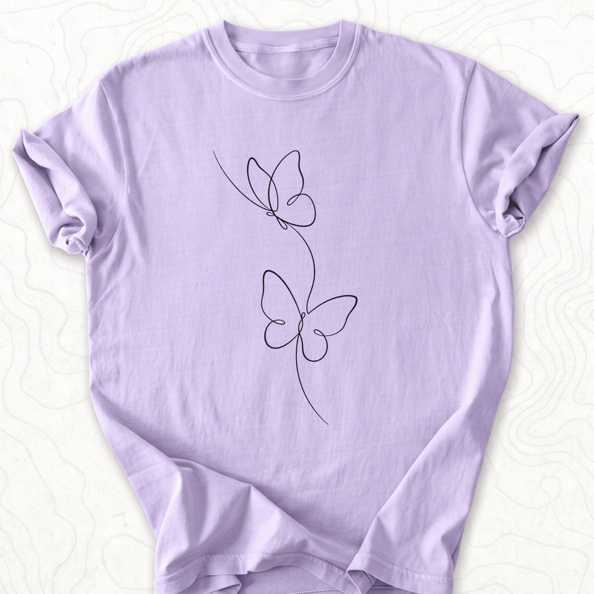 Butterfly Line Art T-shirt