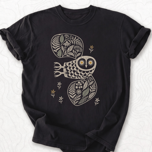 Floral Owl T-shirt