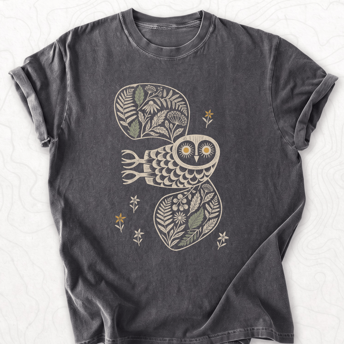 Floral Owl T-shirt