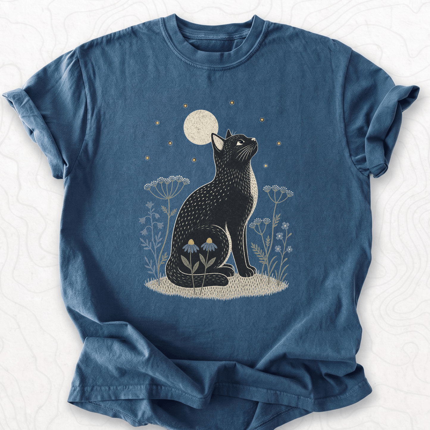 Moonlit Black Cat T-shirt
