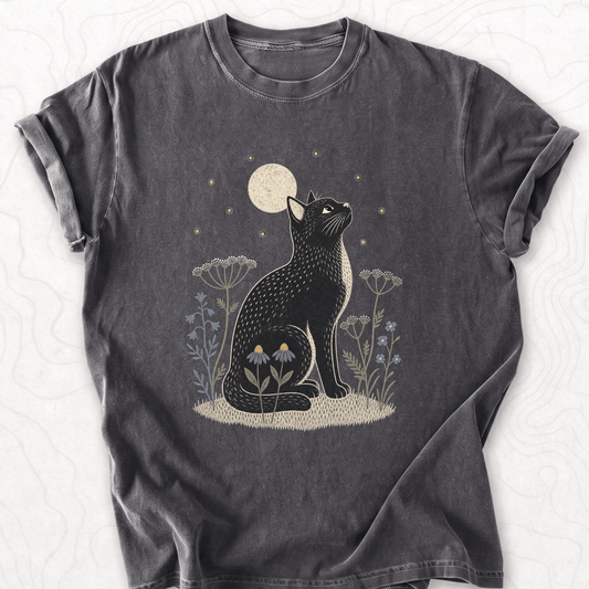 Moonlit Black Cat T-shirt