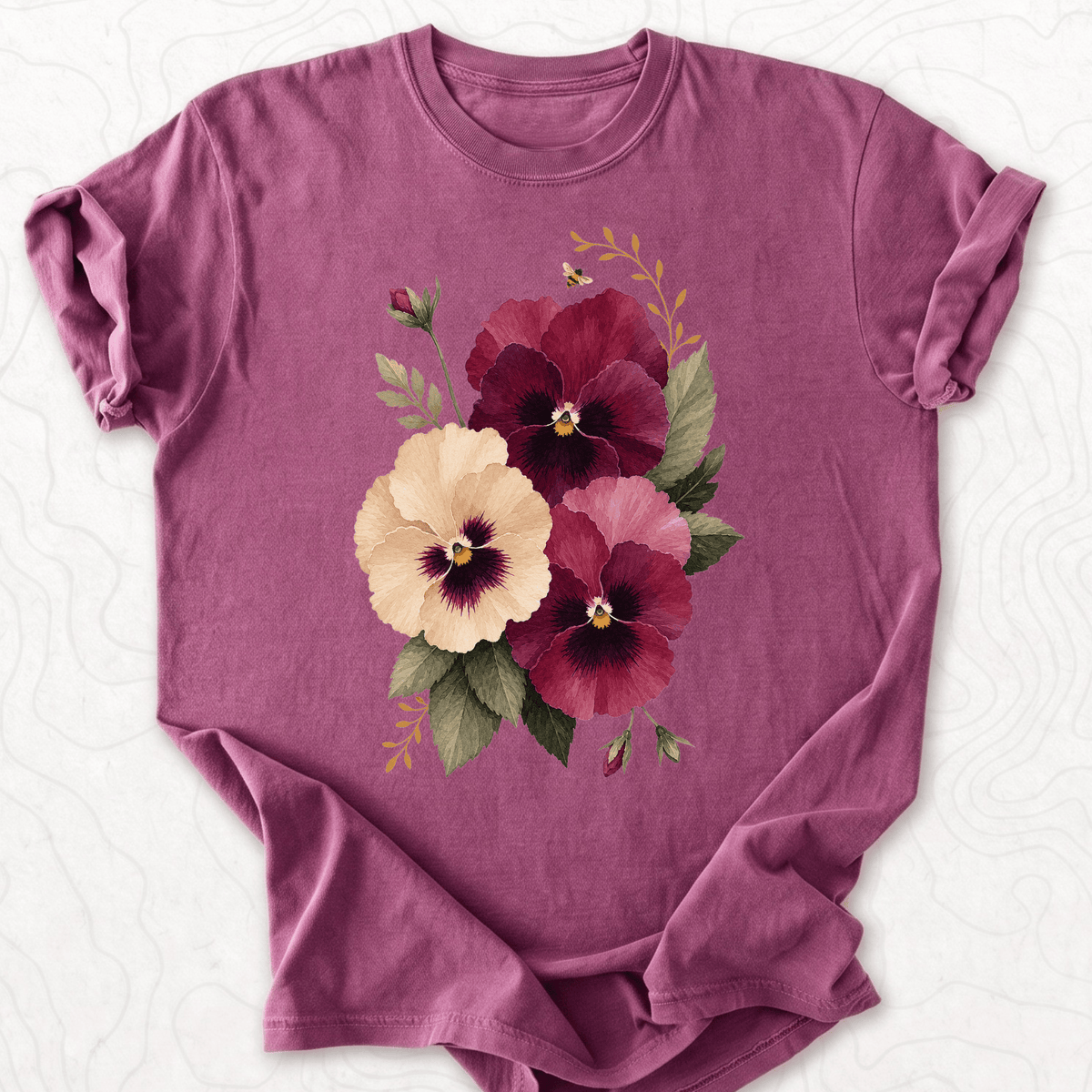 Watercolor Pansies T-shirt