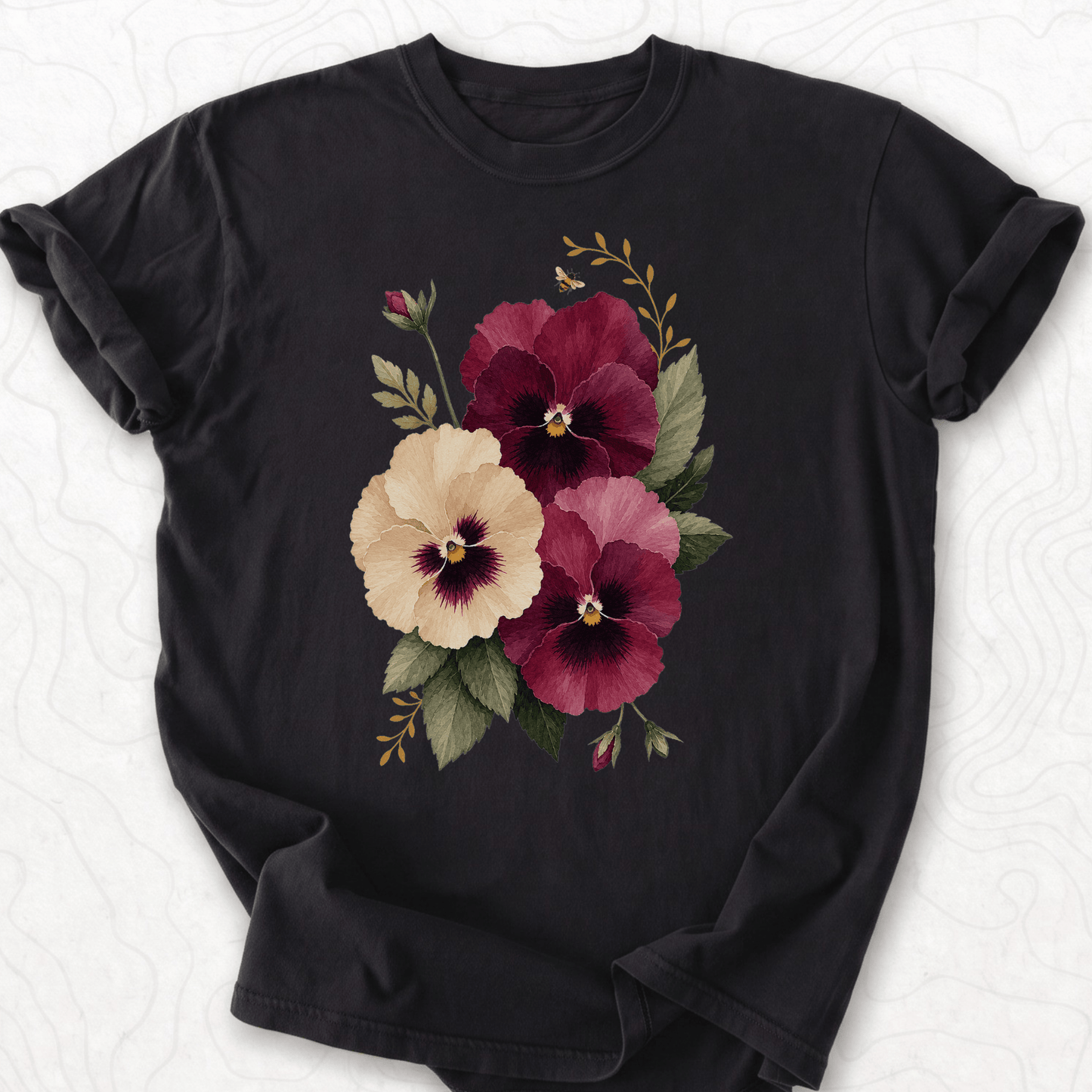 Watercolor Pansies T-shirt